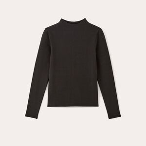 Everlane Black Form Fitted Funnel Neck Long Sleeve Top